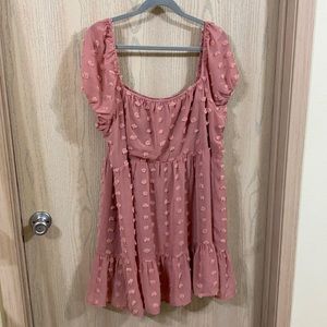 Chic Soul Pink Babydoll Dress